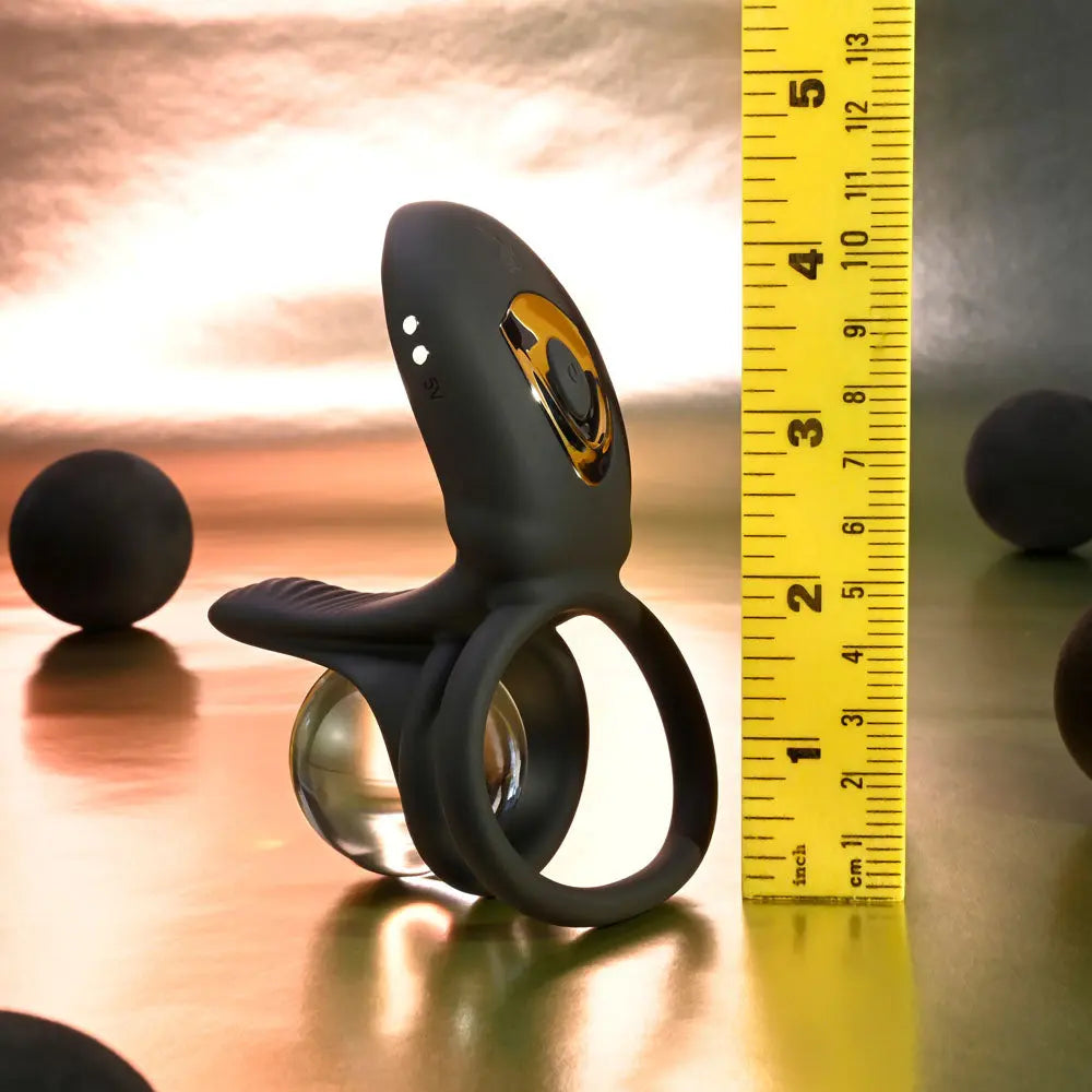 Playboy Pleasure JUST RIGHT -  USB Rechargeable Vibrating Cock & Balls Rings Playboy Pleasure Discreet Intimate Essentials.