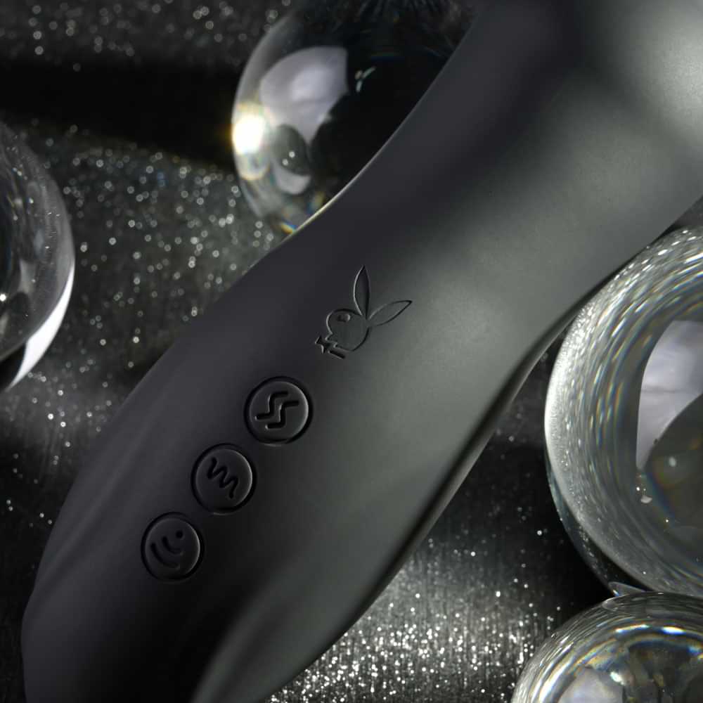 Playboy Pleasure LET IT BEAD -  23.1 cm USB Rechargeable Vibrating Anal Beads with Clitoral Suction