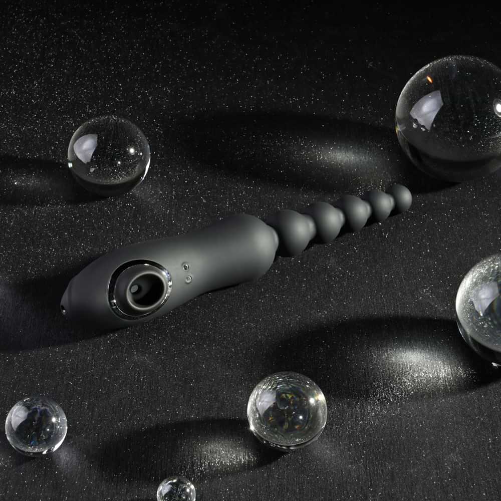 Playboy Pleasure LET IT BEAD -  23.1 cm USB Rechargeable Vibrating Anal Beads with Clitoral Suction