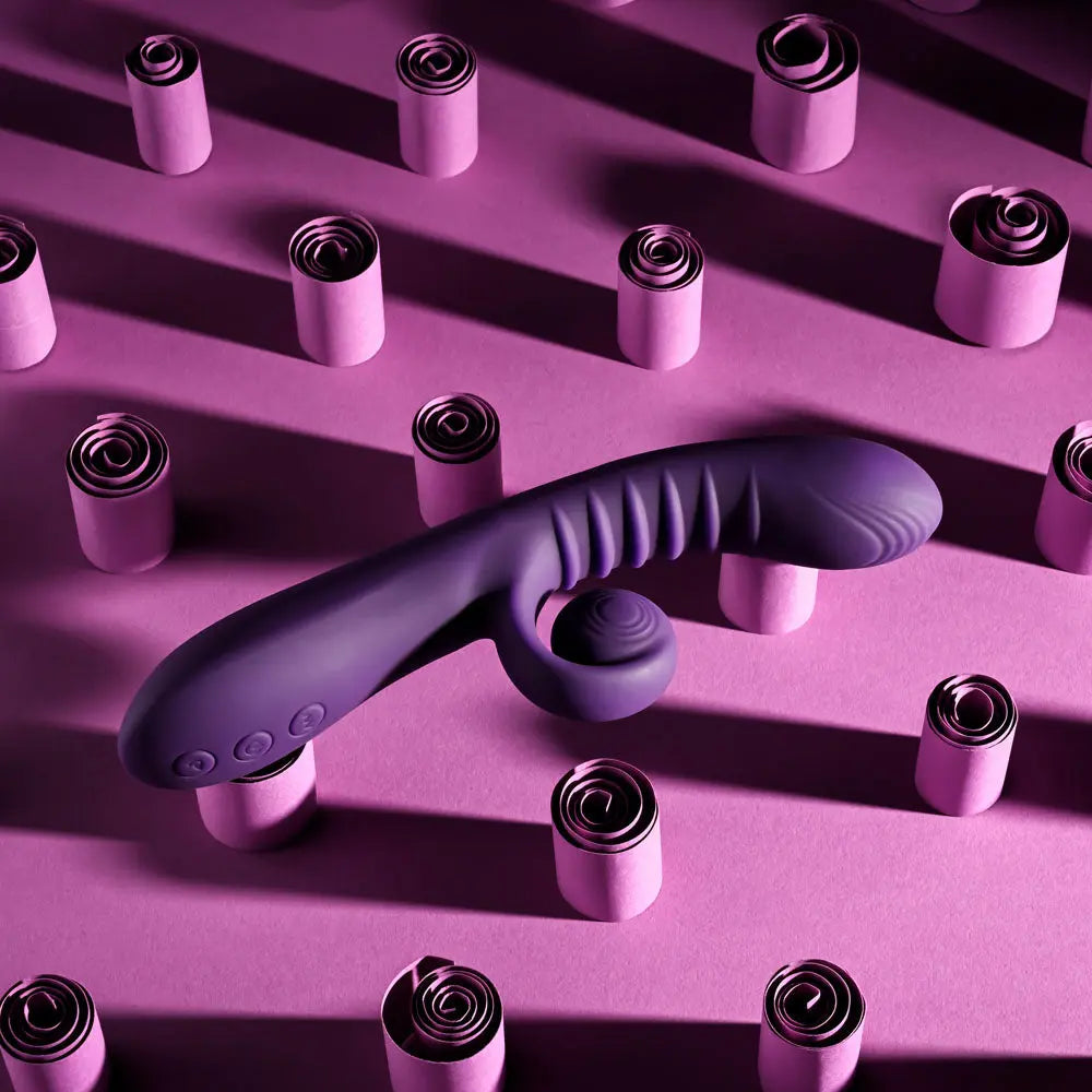 Playboy CURLICUE -  23.5 cm USB Rechargeable Rabbit Vibrator Playboy Pleasure Discreet Intimate Essentials.