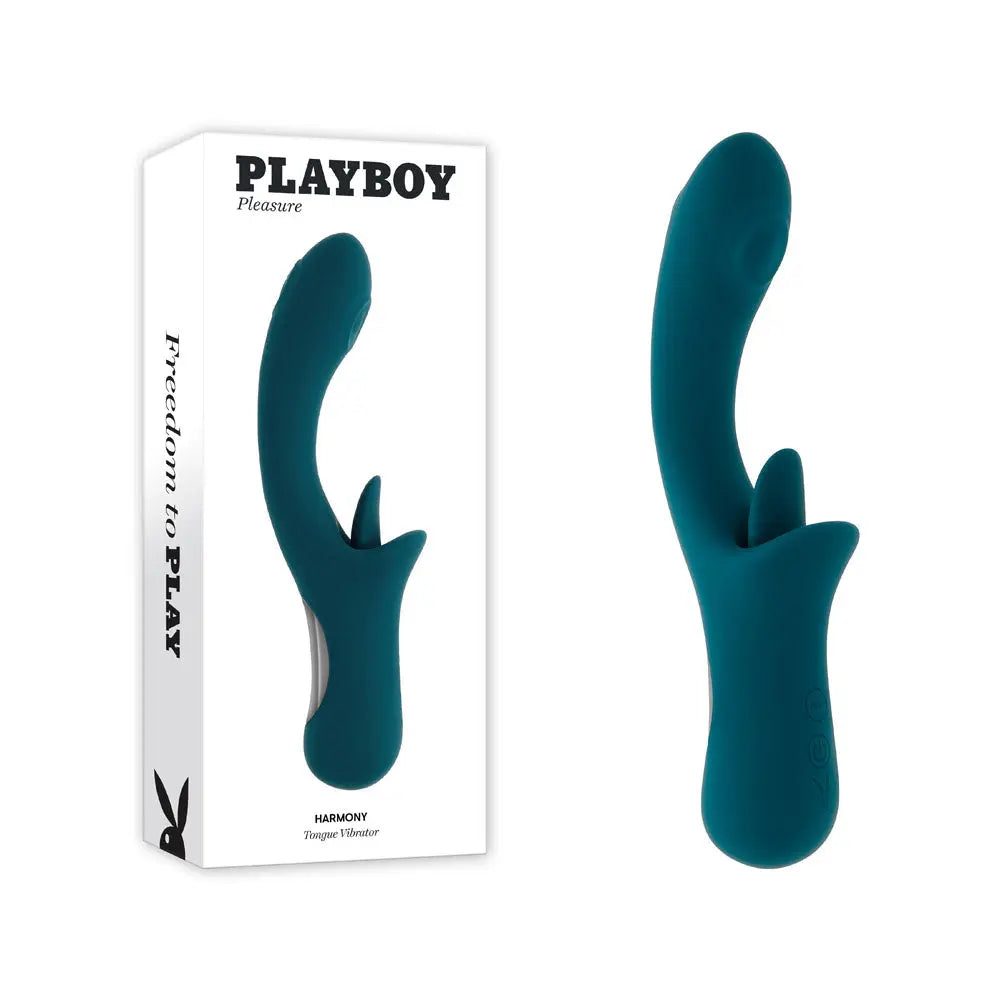 Playboy Pleasure HARMONY -  22.9 cm USB Rechargeable Vibrator with Clitoral Flicker Playboy Pleasure Discreet Intimate Essentials.