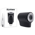 Playboy Pleasure COME ALONG - USB Rechargeable Vibrating Stroker with packaging, showing sleek design and soft entry.