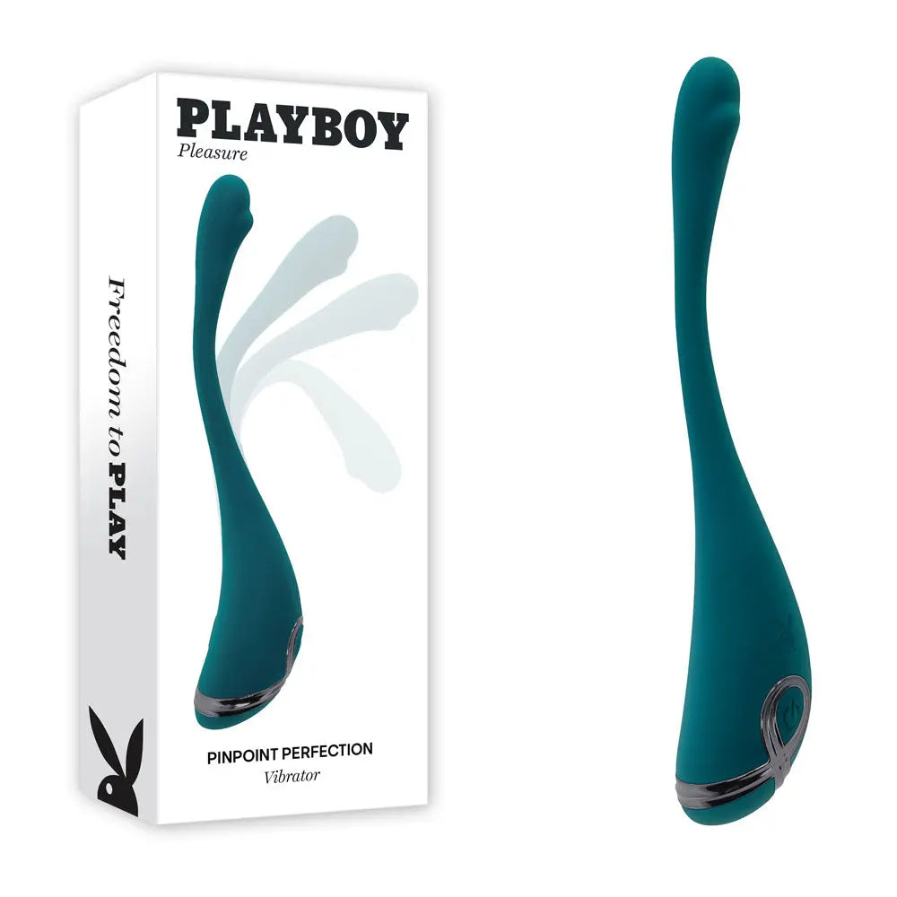 Playboy Pleasure PINPOINT PERFECTION -  19.3 cm USB Rechargeable Poseable Vibrator Playboy Pleasure Discreet Intimate Essentials.