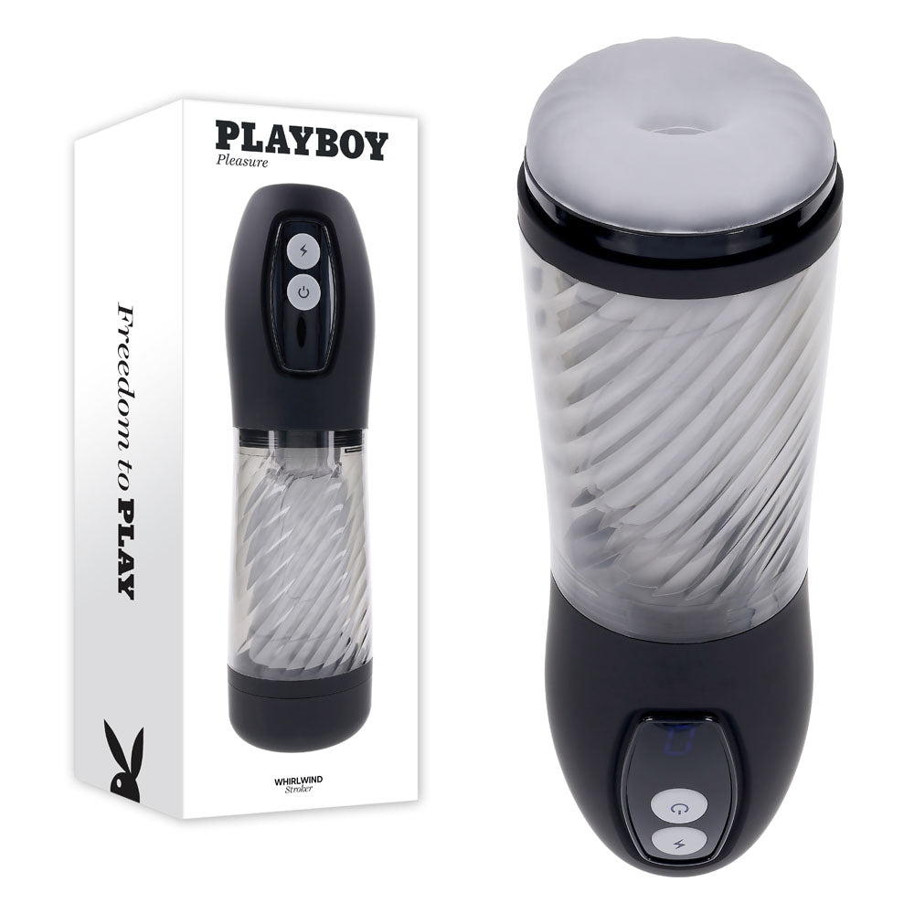 Playboy Pleasure WHIRLWIND - USB Rechargeable Thrusting and Spinning Auto Stroker for ultimate satisfaction.