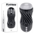 Playboy Pleasure SOLO - USB Rechargeable Vibrating and Sucking Stroker with textured design and control buttons.