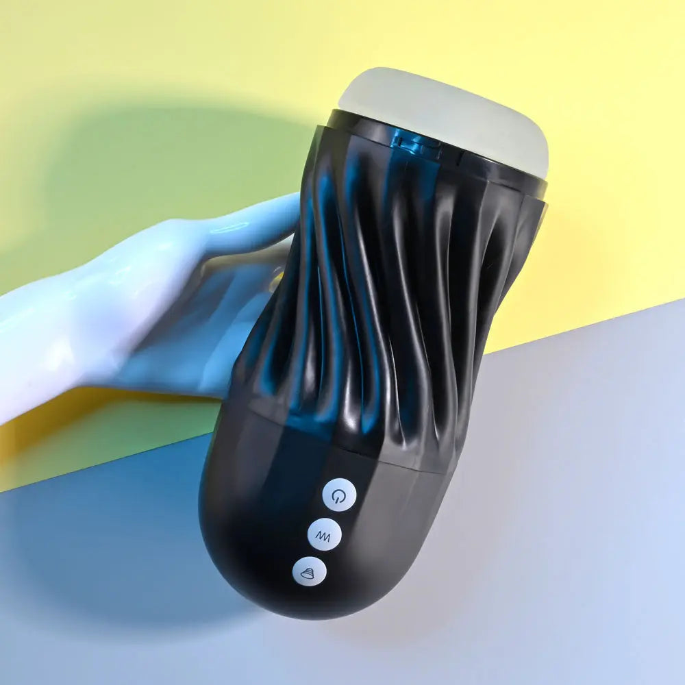Playboy Pleasure SOLO - USB Rechargeable Vibrating and Sucking Stroker Playboy Pleasure Discreet Intimate Essentials.