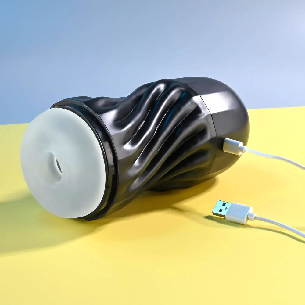 Playboy Pleasure SOLO - USB Rechargeable Vibrating and Sucking Stroker Playboy Pleasure Discreet Intimate Essentials.