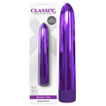 Classix Rocket Vibe - Metallic  17.8 cm (7'') Vibrator displayed in sleek purple packaging with features highlighted.