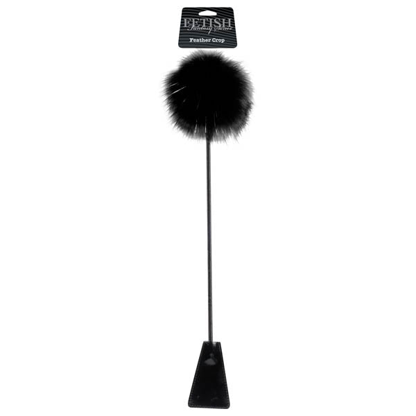 Fetish Fantasy Series Limited Edition Feather Crop -  Feather Crop, black feather crop for playful and teasing intimacy.