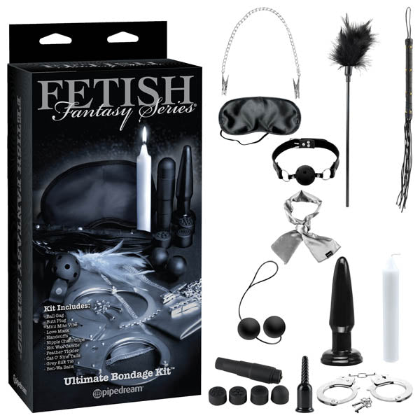 Fetish Fantasy Series Limited Edition Ultimate Bondage Kit - 11 Piece Set including various bondage items.