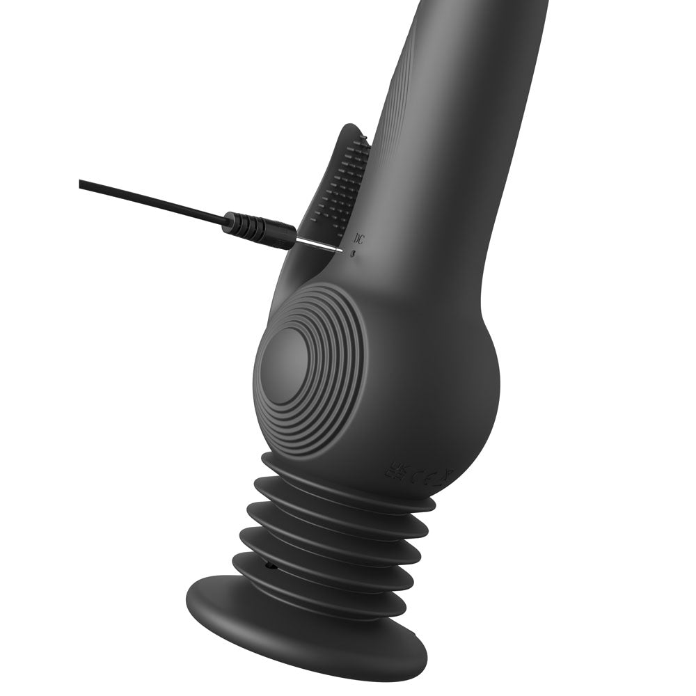 Fetish Fantasy Series Pogo Thruster - USB Rechargeable 23.5 cm Gyrating Rabbit Vibrator, featuring suction cup base and charging port.