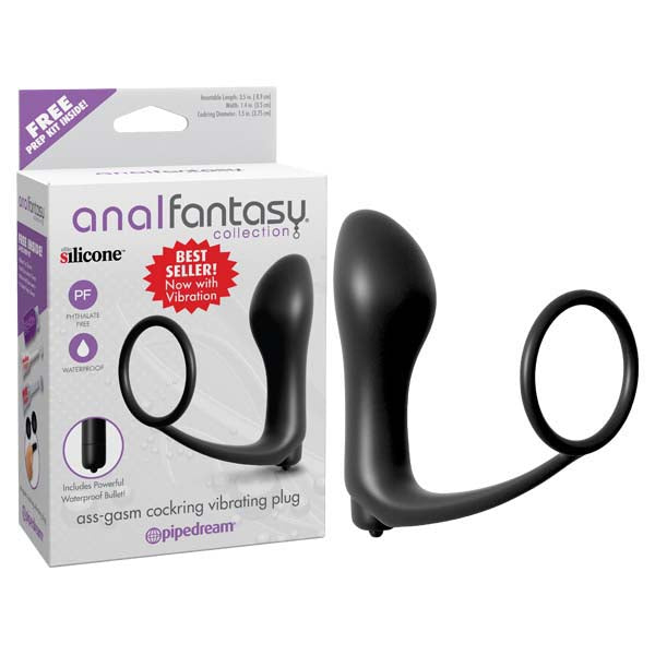 Anal Fantasy Collection Ass-gasm Cockring Plug - Vibrating Butt Plug with Cock Ring.