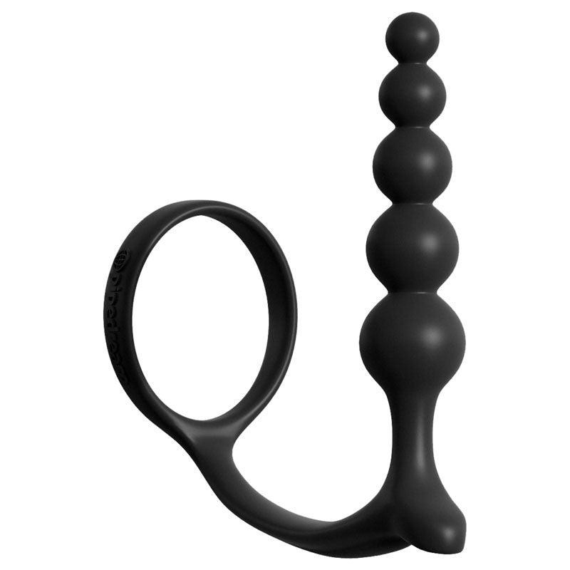 Anal Fantasy Collection Ass-Gasm Cockring Anal Beads -  Cock Ring with Anal Plug for enhanced pleasure.