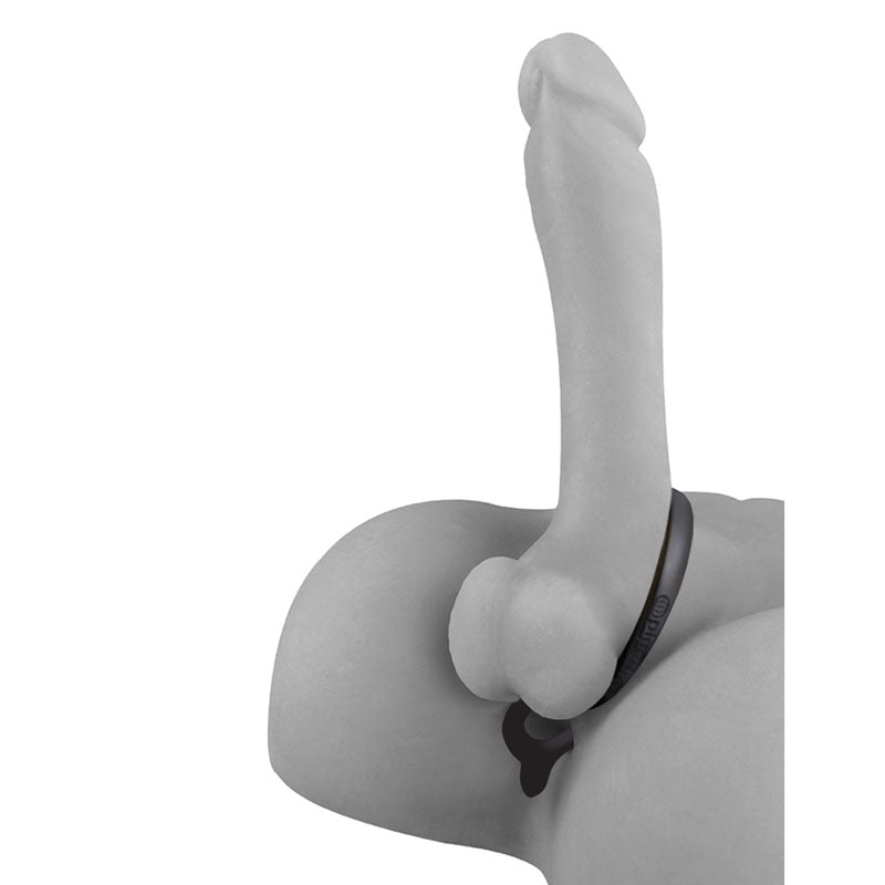 Anal Fantasy Collection Ass-Gasm Cockring Anal Beads -  Cock Ring with Anal Plug displayed on a model.