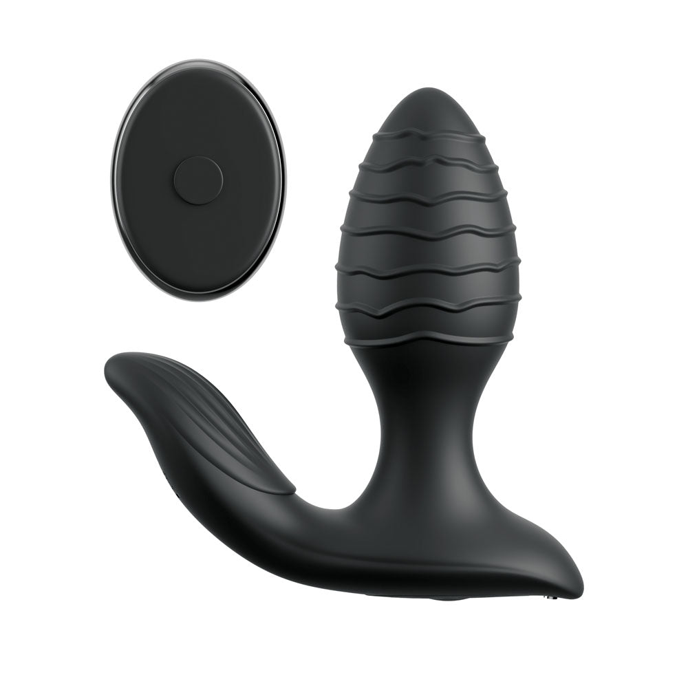Anal Fantasy Elite Gyro-Milk Pro -  -  USB Rechargeable Gyrating Butt Plug, an advanced prostate massager with textured design.