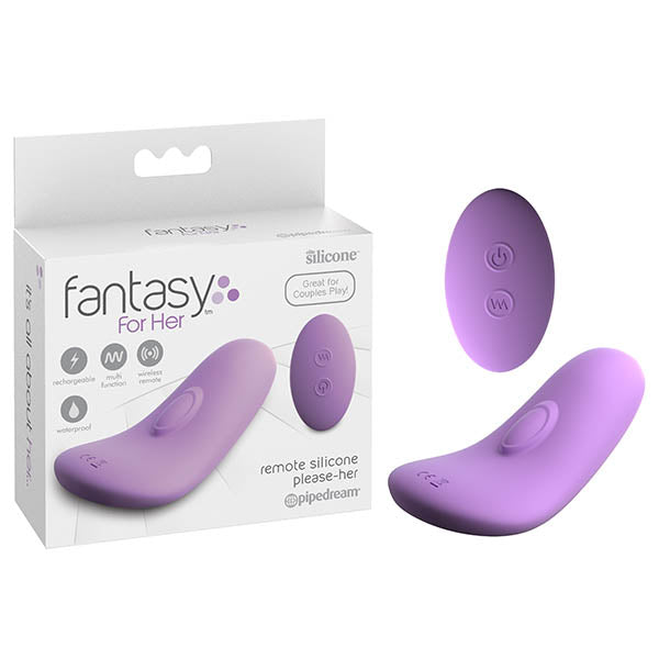 Fantasy For Her Remote Silicone Please-Her -  USB Rechargeable Stimulator with Wireless Remote in packaging.