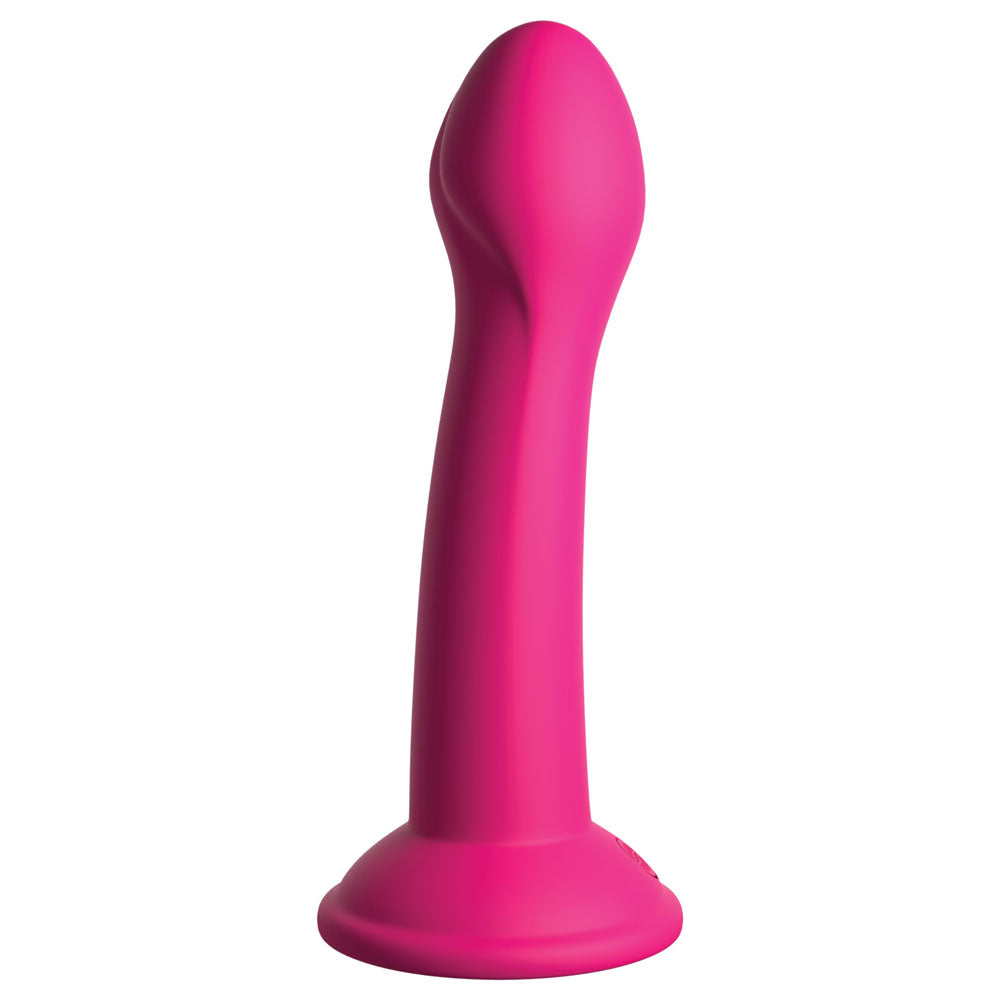 Dillio 6'' Please-Her -  15.2 cm Dong in vibrant pink color with a curved design and suction cup base.