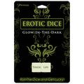 Erotic Dice - Glow in the Dark Couple's Dice Game packaging featuring commands for intimacy.