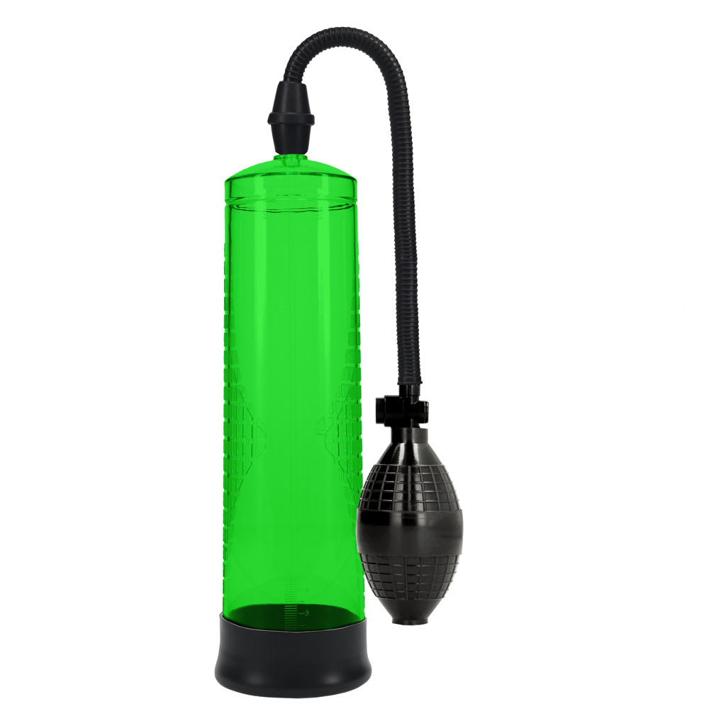 PUMPED Basic Pump 1 -  -  Penis Pump in vibrant green color for enhanced erectile function and temporary enlargement.