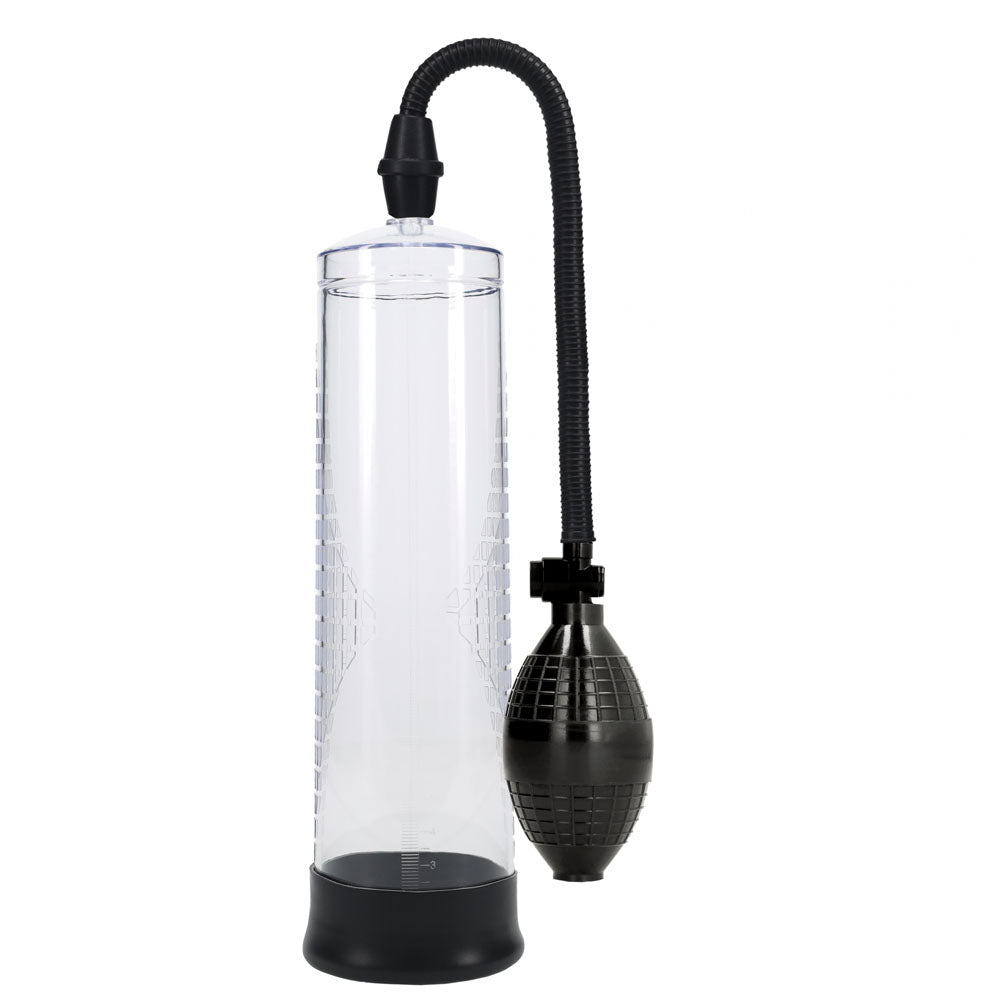 PUMPED Basic Pump 1 - Transparent -  Penis Pump with black bulb for enhanced suction.