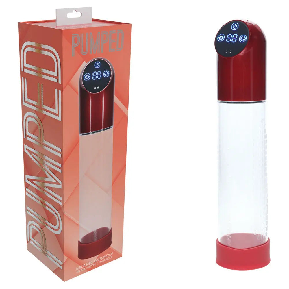 Affordable quality PUMPED Automatic Waterproof Pump - Metal  - /Clear USB Rechargeable Automatic Penis Pump  from Shots Toys by Discreet Intimate Essentials with Discreet Delivery 