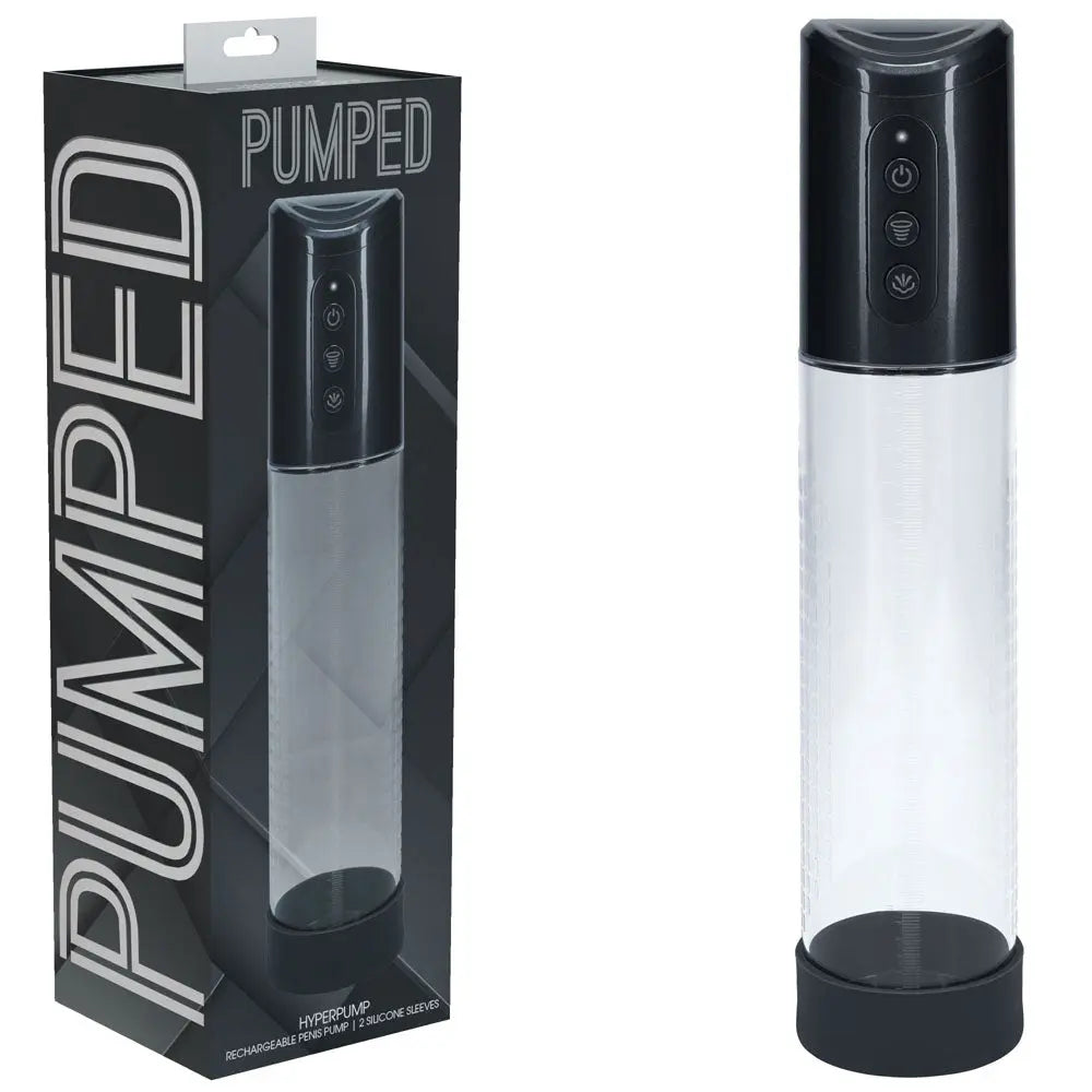 Affordable quality PUMPED Hyperpump Automatic Pump - Gunmetal - Gunmetal Grey USB Rechargeable Auto Penis Pump  from Shots Toys by Discreet Intimate Essentials with Discreet Delivery 