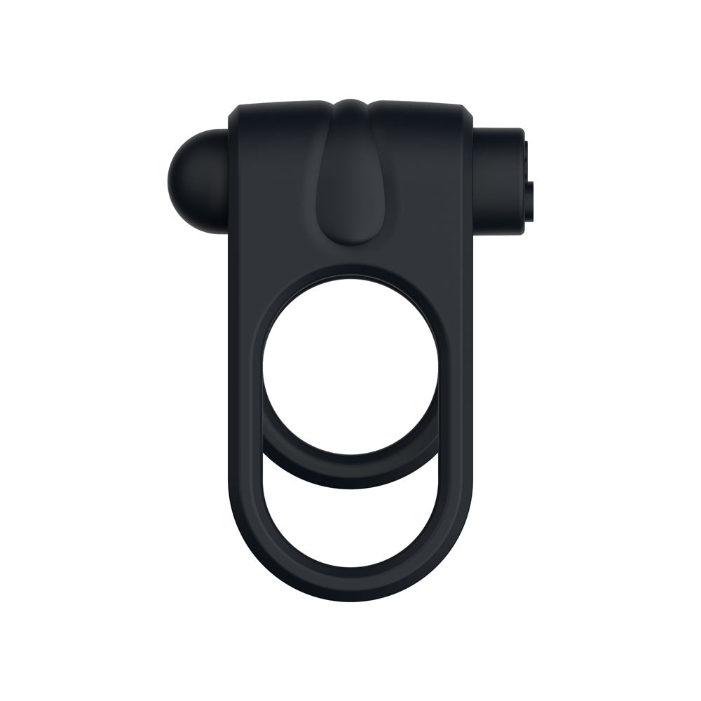 Passion Play Silicone Vibrating Dual Cockring - USB Rechargeable vibrating cockring for couples
