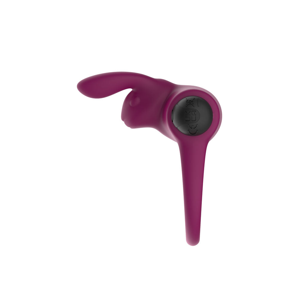Passion Play Silicone Rabbit Vibrating Cockring - a vibrantly colored vibrating cockring for couples for added sensation.