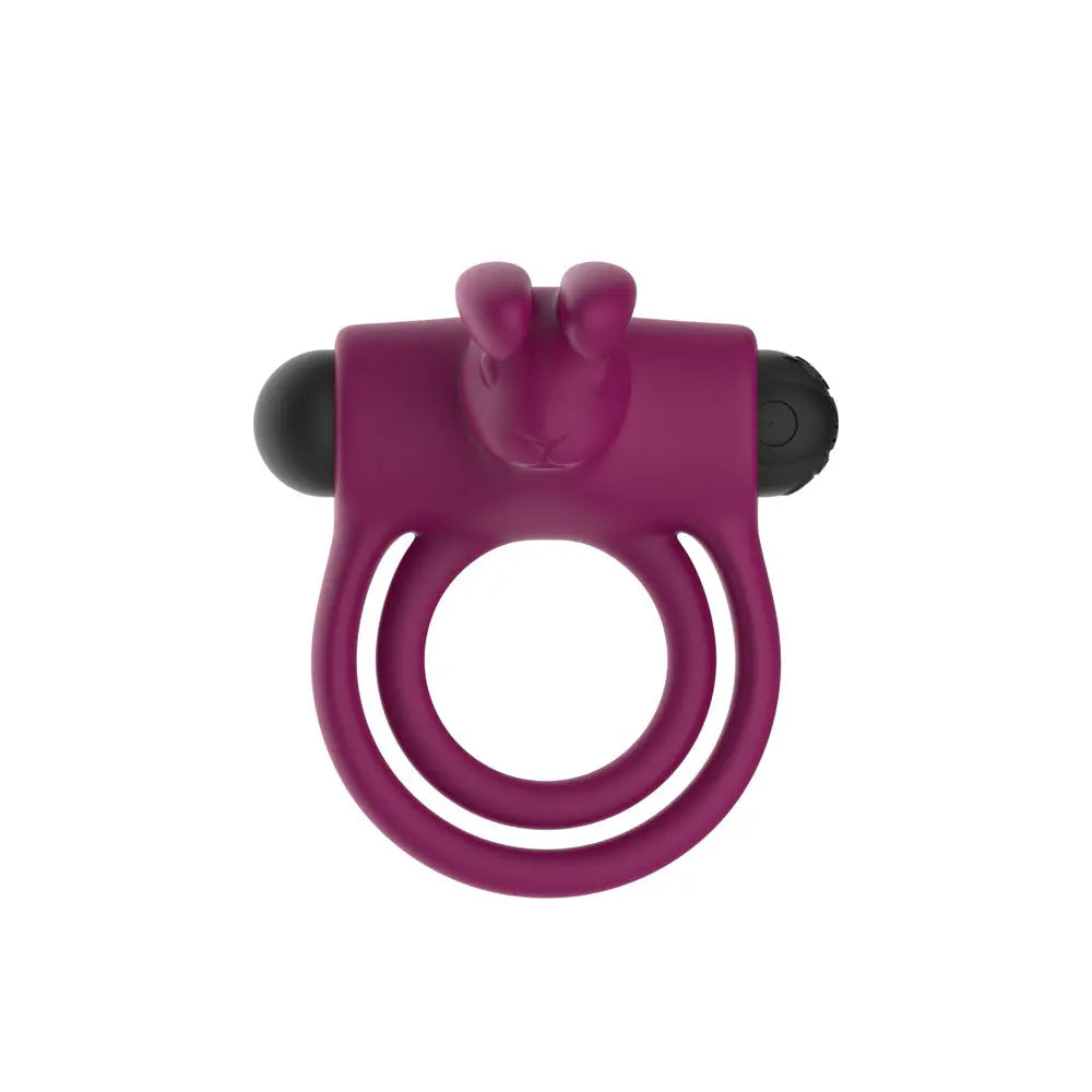 Passion Play Silicone Rabbit Vibrating Cockring -  USB Rechargeable Vibrating Penis and Balls Ring Passion Play Discreet Intimate Essentials.