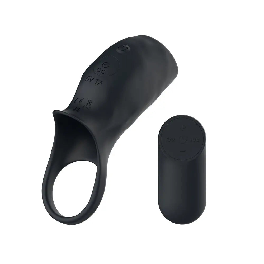 Passion Play Vibrating Cockring Sleeve -  USB Rechargeable Vibrating Penis Sleeve with Wireless Remote Passion Play Discreet Intimate Essentials.