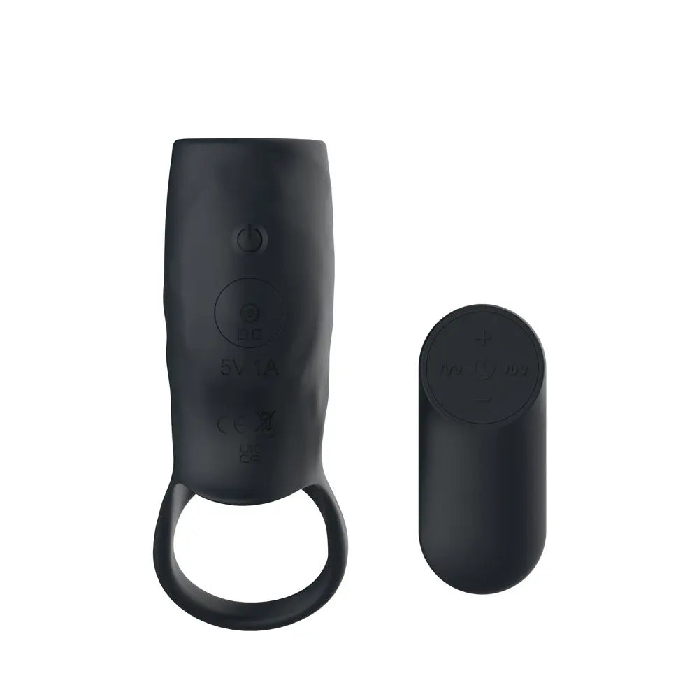 Passion Play Vibrating Cockring Sleeve -  USB Rechargeable Vibrating Penis Sleeve with Wireless Remote Passion Play Discreet Intimate Essentials.