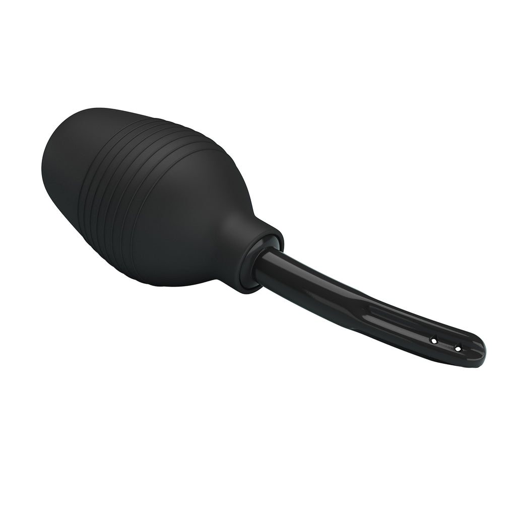 MR PLAY Anal Douche -  -  Unisex Douche - 310 ml Capacity, sleek black silicone design for intimate hygiene.