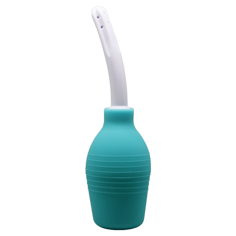 MR PLAY Anal Douche - Aqua/White Unisex Douche - 310 ml Capacity - silicone douche for anal play.