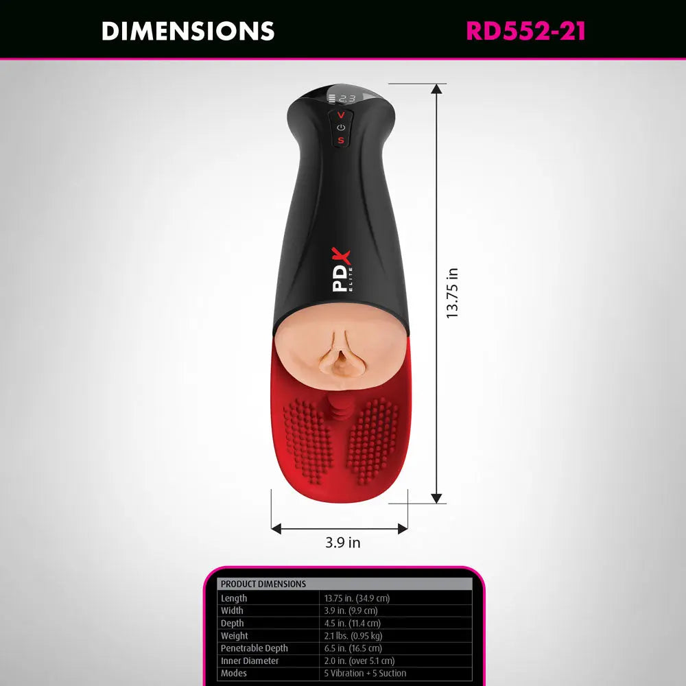 PDX Elite Fap-O-Matic Pro XL - Light -  USB Rechargeable Auto Stroker Pipedream Discreet Intimate Essentials.