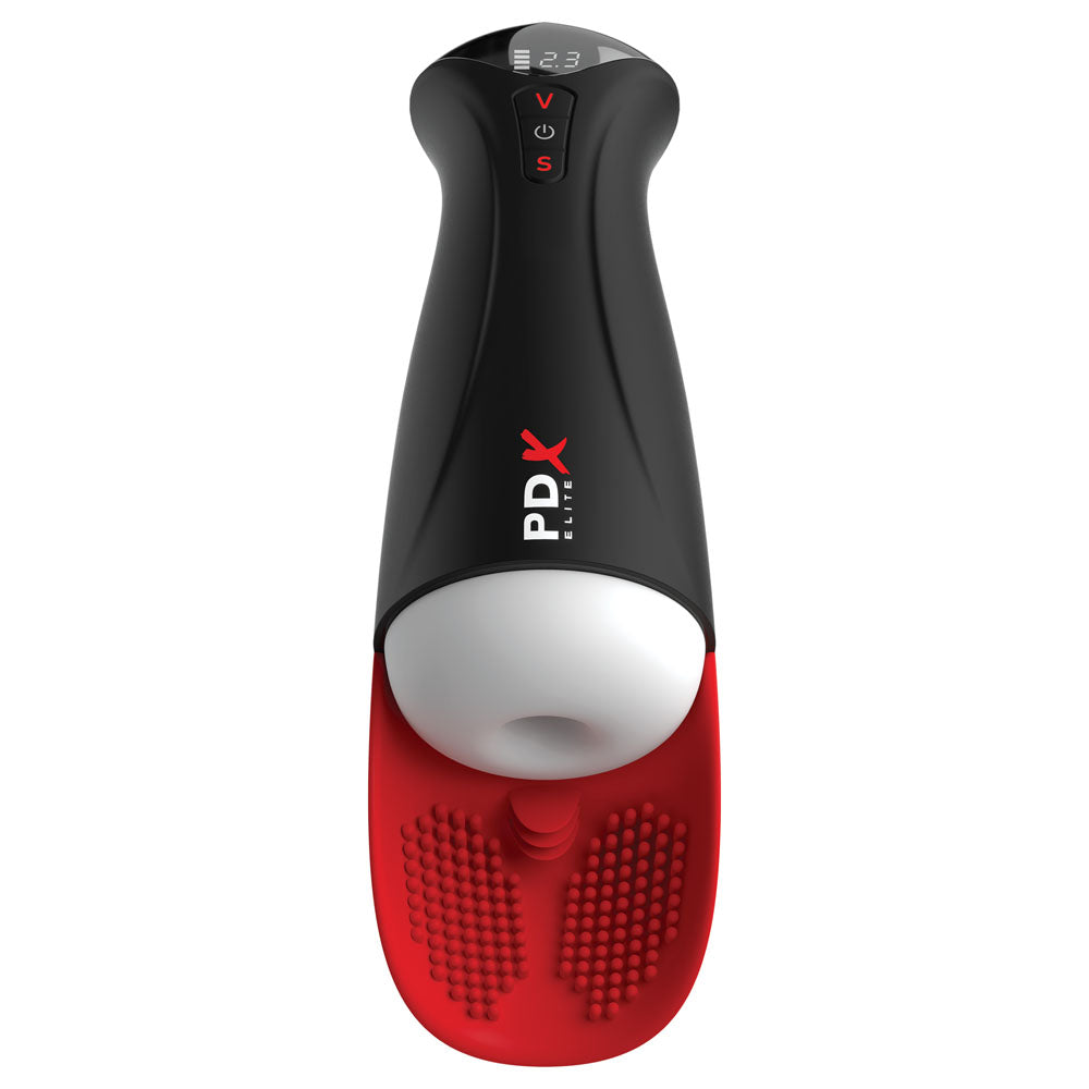 PDX Elite Fap-O-Matic Pro XL - /Red -  USB Rechargeable Auto Stroker for ultimate solo pleasure.