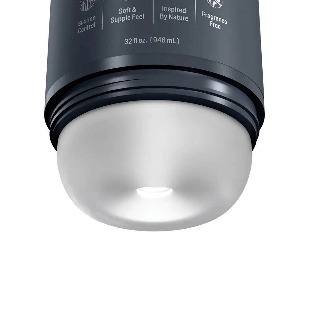 PDX Plus Shower Therapy - Deep Cream - Frosted -  Discreet Stroker with Suction Base Pipedream Discreet Intimate Essentials.