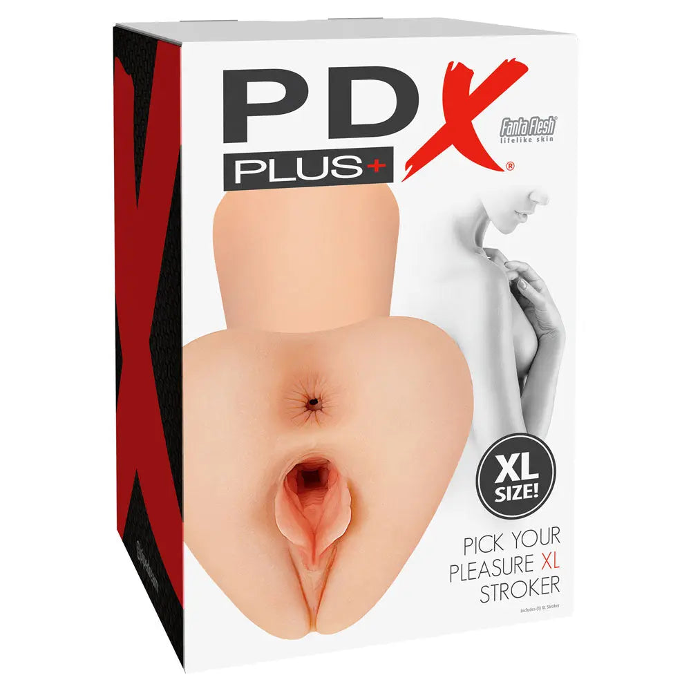 PDX Plus Pick Your Pleasure Stroker XL - Light -  Vagina Stroker Pipedream Discreet Intimate Essentials.