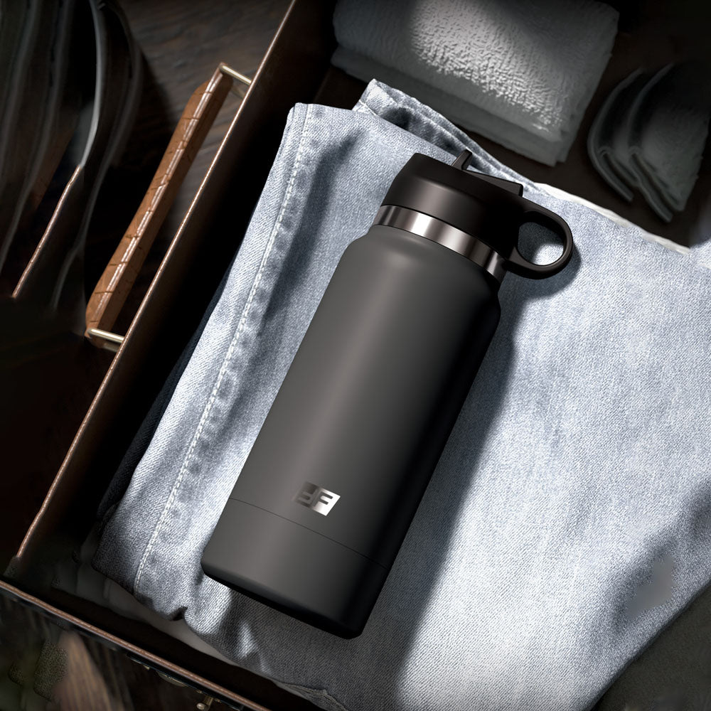 PDX Plus Fuck Flask - Secret Delight -  Discreet Vagina Stroker on a cloth with fresh towels in a drawer.
