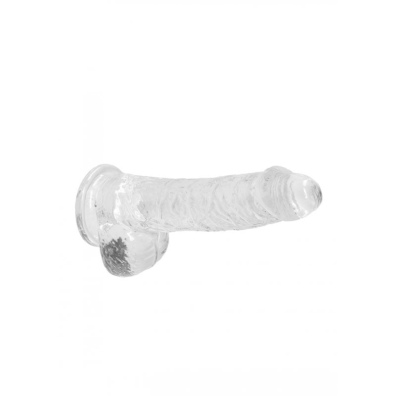 REALROCK 6'' Realistic Dildo With Balls -  15.2 cm Dong, crystal clear dildo with lifelike design and suction cup.
