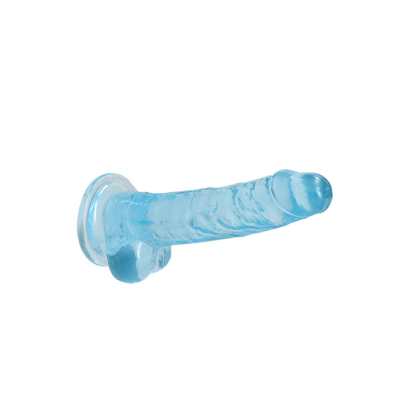 REALROCK 7'' realistic dildo with suction cup, clear design, lifelike texture, and sturdy suction base.