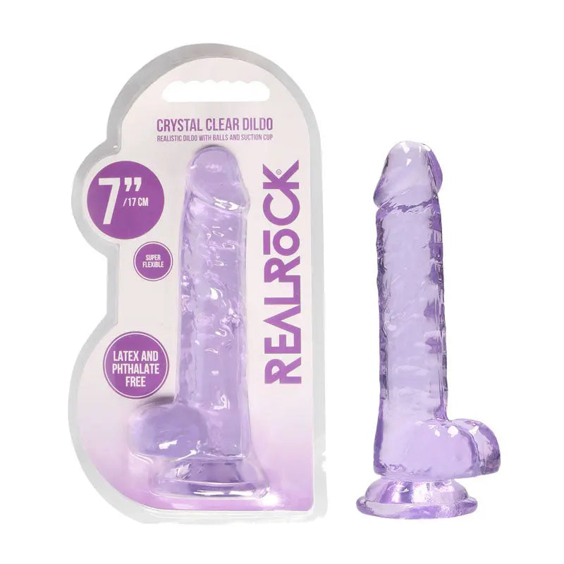 REALROCK 7'' Realistic Dildo With Balls -  17.8 cm Dong Shots Toys Discreet Intimate Essentials.