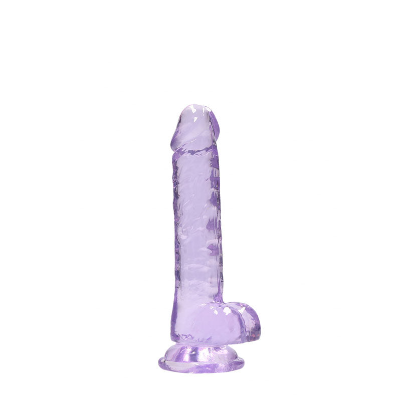 REALROCK 7'' Realistic Dildo With Balls -  17.8 cm Dong, crystal clear, suction cup, body-safe.