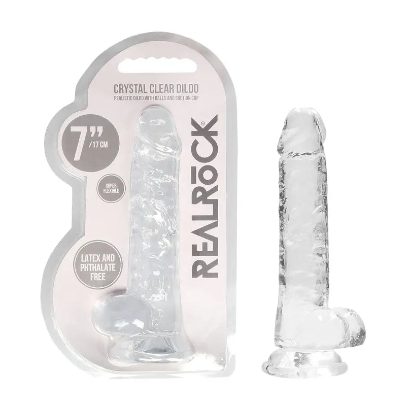 REALROCK 7'' Realistic Dildo With Balls -  17.8 cm Dong Shots Toys Discreet Intimate Essentials.