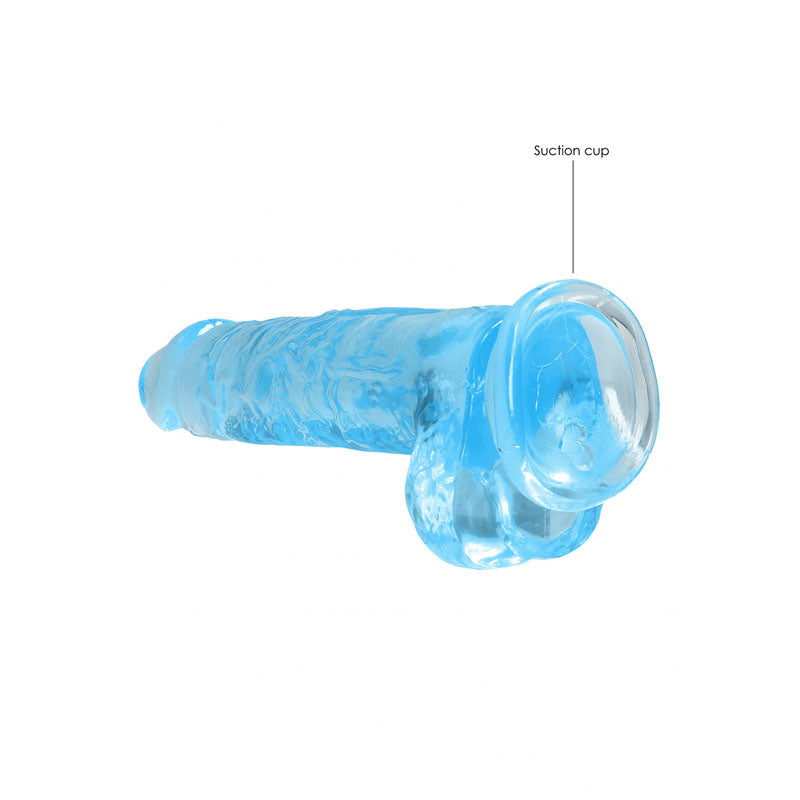 REALROCK 8'' Realistic Dildo With Balls - 20.3 cm Dong with suction cup for stable use, designed for a lifelike experience.