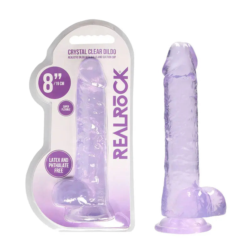 REALROCK 8'' Realistic Dildo With Balls -  20.3 cm Dong Shots Toys Discreet Intimate Essentials.