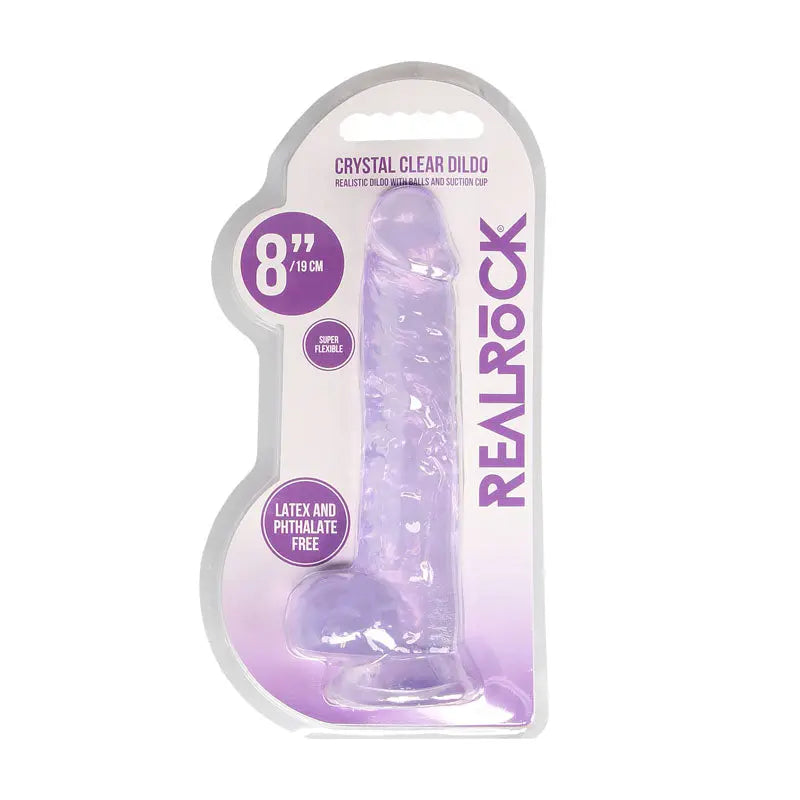 REALROCK 8'' Realistic Dildo With Balls -  20.3 cm Dong Shots Toys Discreet Intimate Essentials.