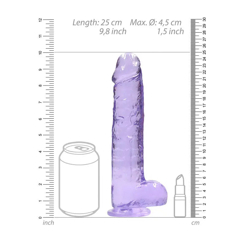RealRock 9'' Realistic Dildo With Balls -  22.9 cm Dong Shots Toys Discreet Intimate Essentials.