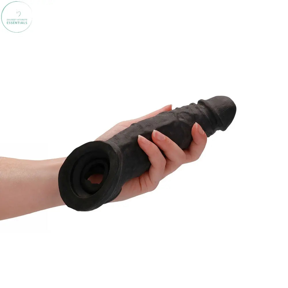 REALROCK 9'' Realistic Penis Extender with Rings -  -  22.9 cm Penis Extension Sleeve Shots Toys