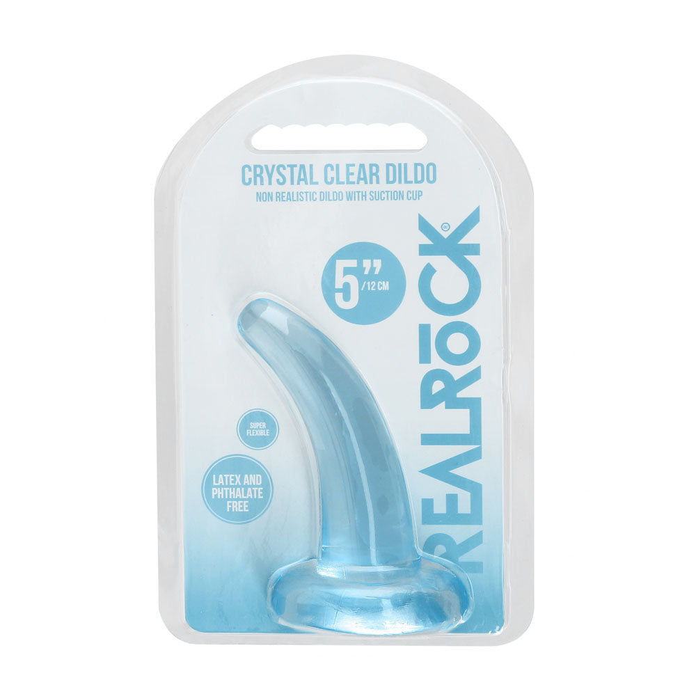 REALROCK Non Realistic Dildo With Suction Cup - 11.5 cm -  -  11.5 cm Curved Pegging Dong
