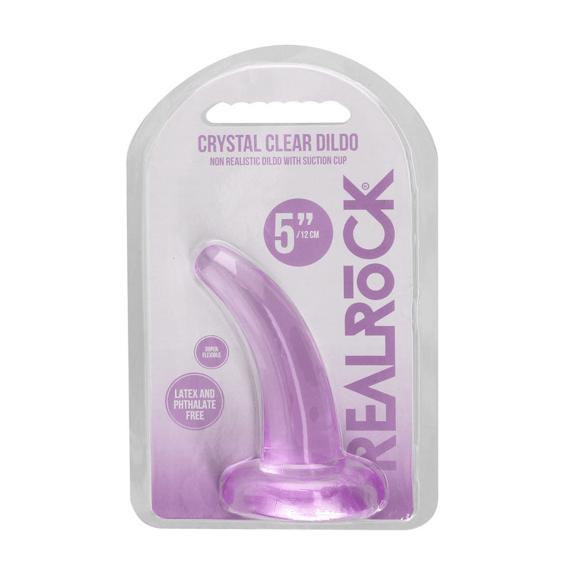 REALROCK Non Realistic Dildo With Suction Cup - 11.5 cm -  11.5 cm Curved Pegging Dong